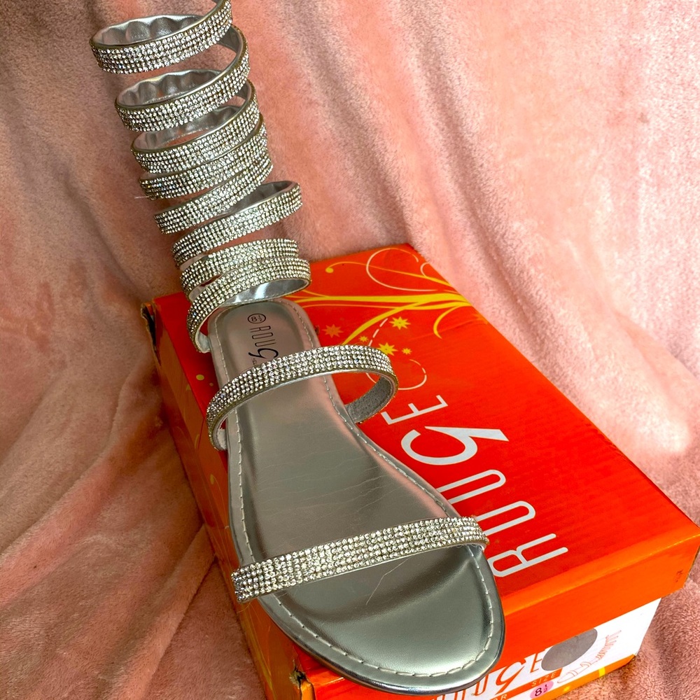 Silver sandals